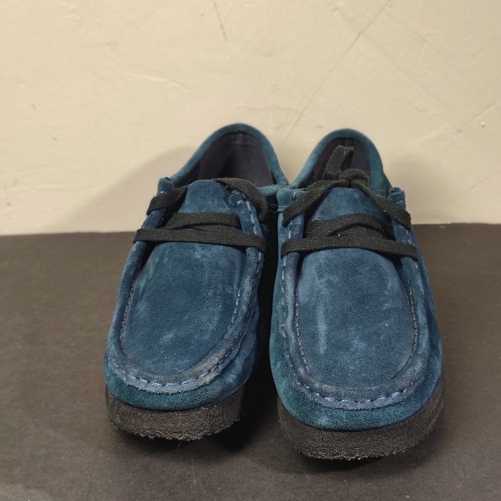 Clarks Wallabee Womens 7 Blue Suede Charles F Stead Crepe Sole 261732434 - Picture 3 of 11